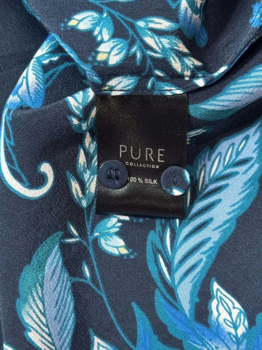 PURE Collection Washed Silk Relaxed Shirt size 14/16